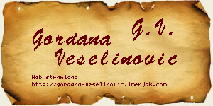 Gordana Veselinović vizit kartica